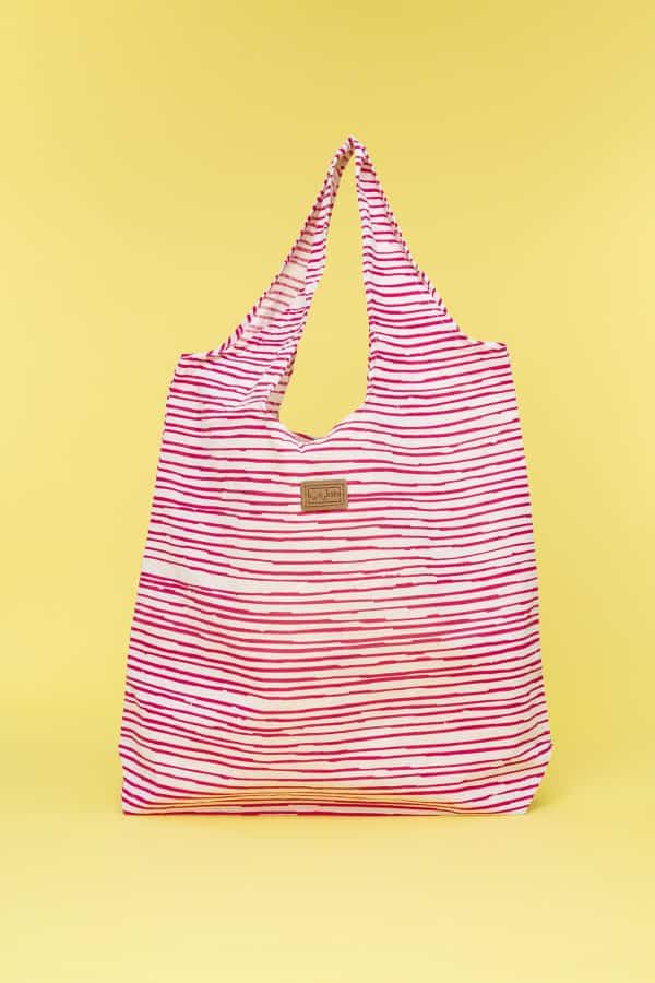 Kwooksta big organic cotton reusable shopper in red